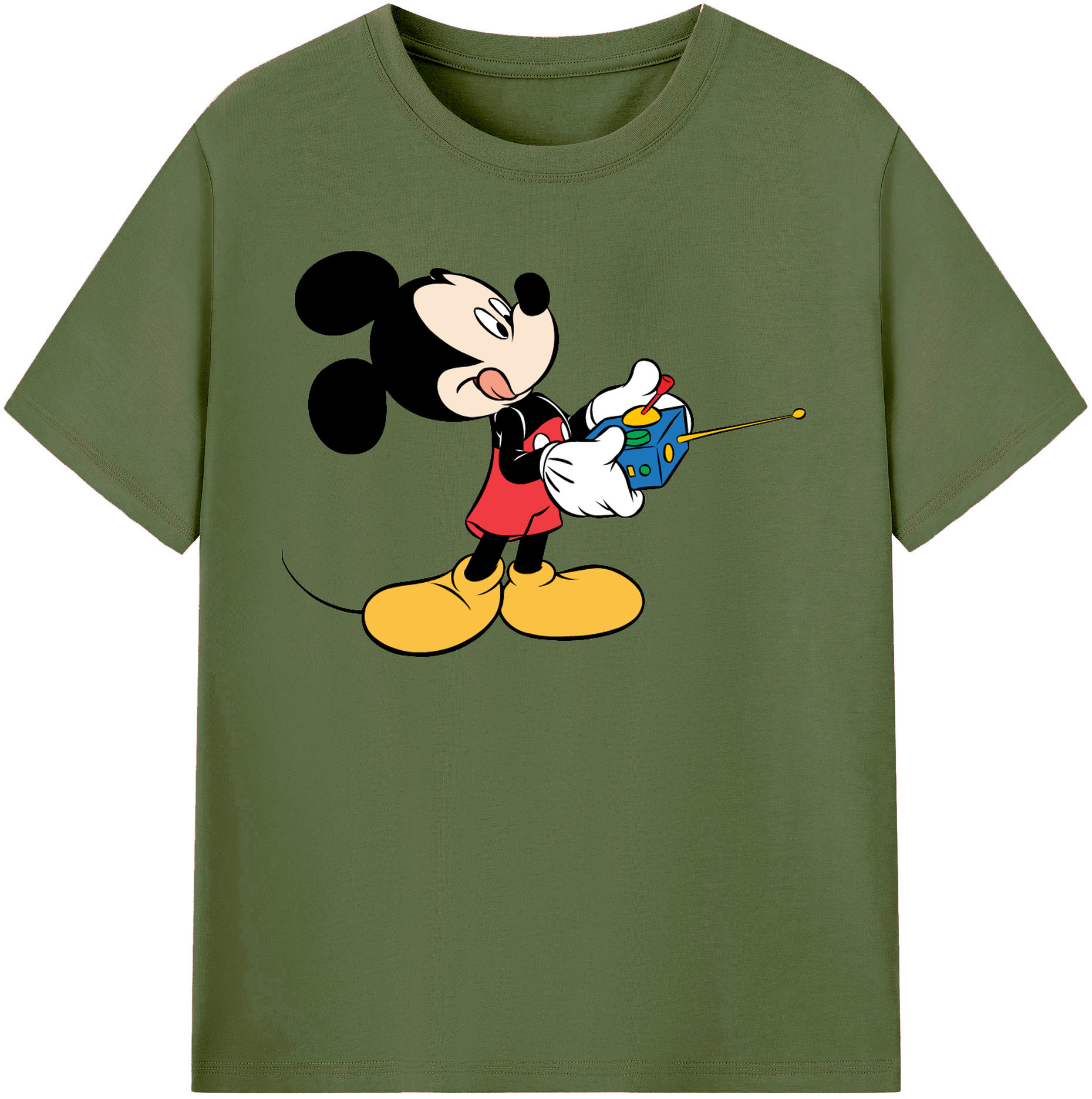 （画像用） ミッキーマウス Mickey Mouse 綿100％半袖Tシャツ（フロントプリント）